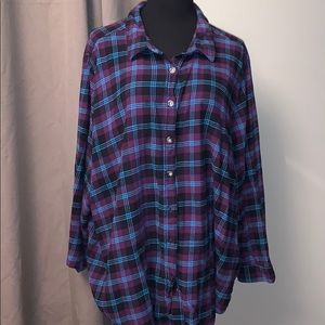 Cute purple and blue flannel!